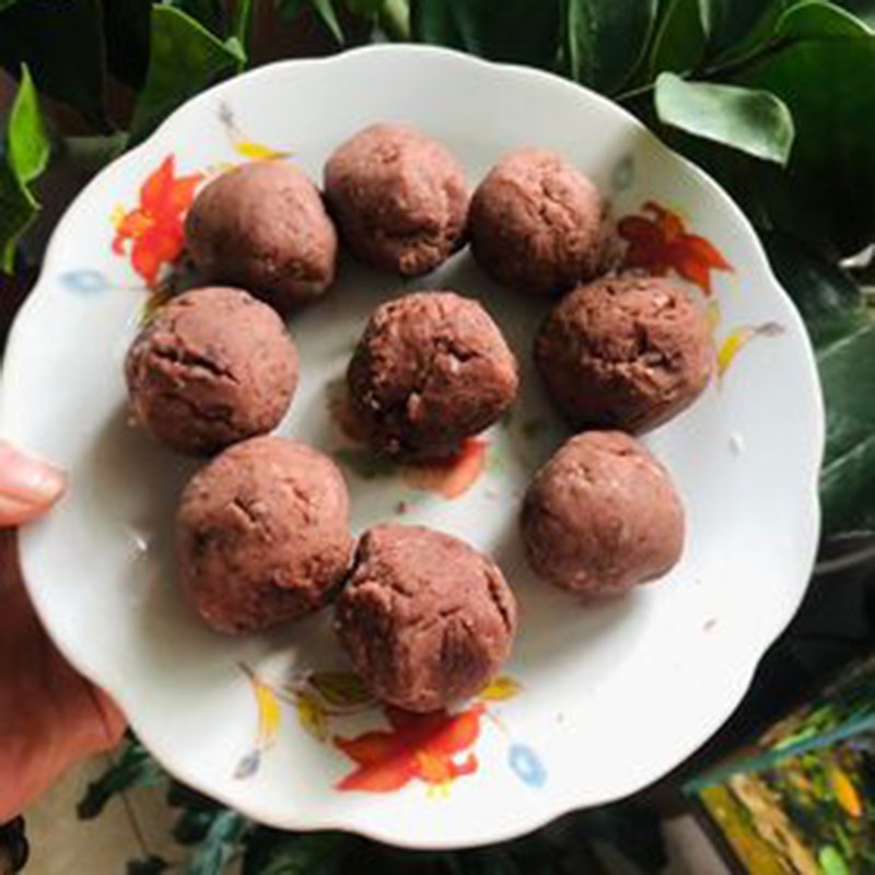 Bước 2 Làm nhân đậu đỏ Bánh ngàn lớp đậu đỏ trứng muối