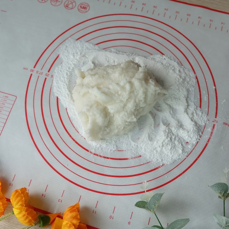 Bước 5 Làm vỏ bánh dẻo Bánh trung thu dẻo nhân trà xanh