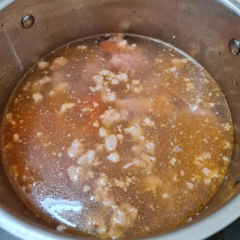 Bước 4 Nấu canh chua Canh chua thịt băm dọc mùng (Công thức được chia sẻ từ người dùng)