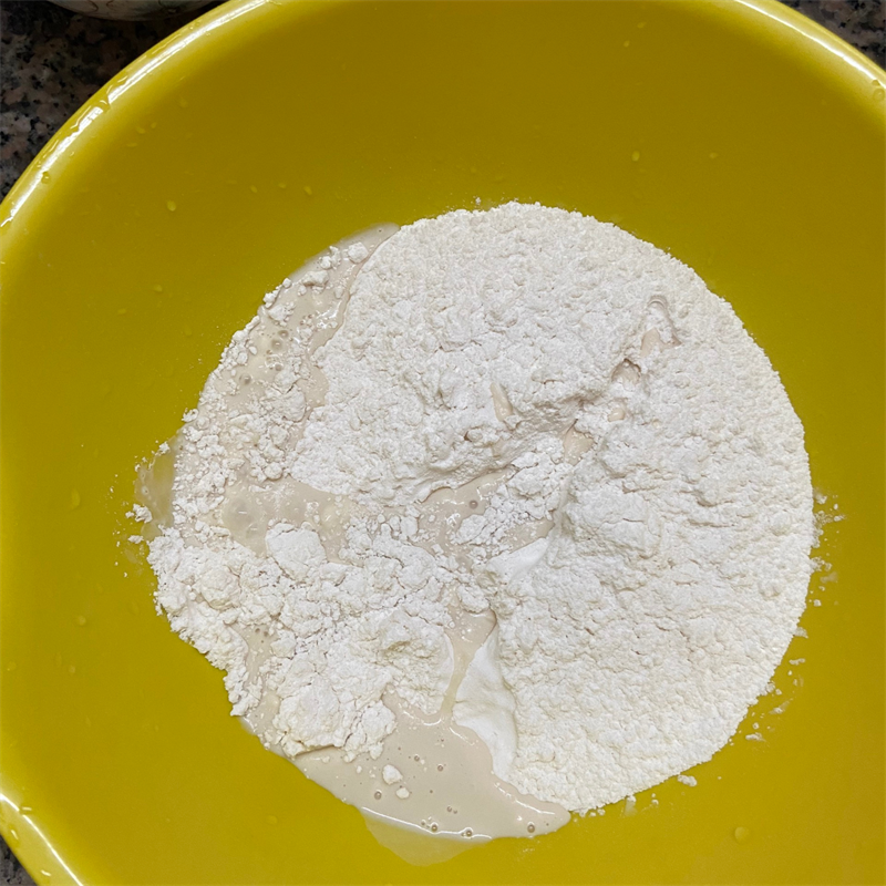 Bước 3 Nhồi bột Bánh bao thanh long đỏ ức gà