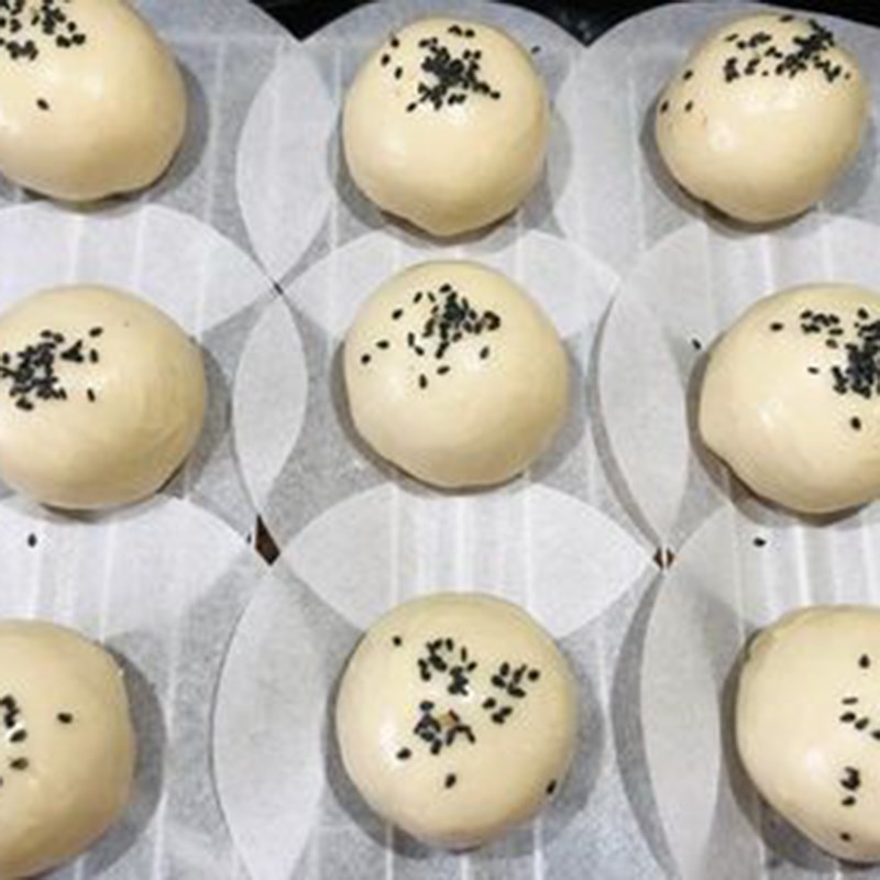 Bước 6 Nướng bánh  Bánh ngàn lớp đậu đỏ trứng muối