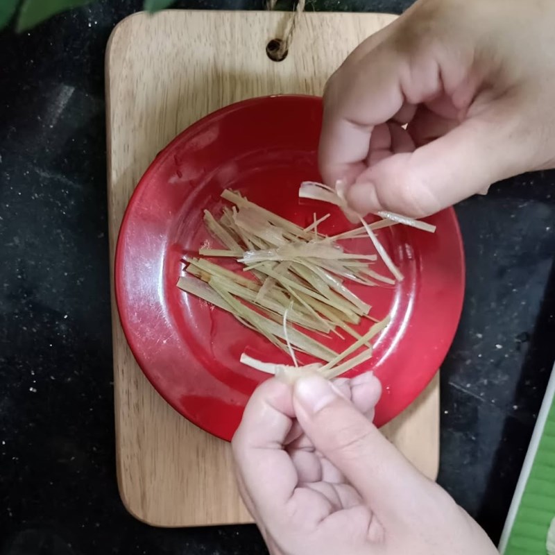 Bước 1 Sơ chế sả Đậu hũ chiên sả
