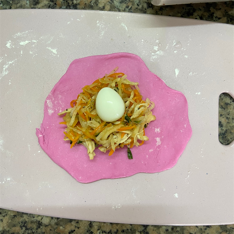 Bước 5 Tạo hình bánh Bánh bao thanh long đỏ ức gà