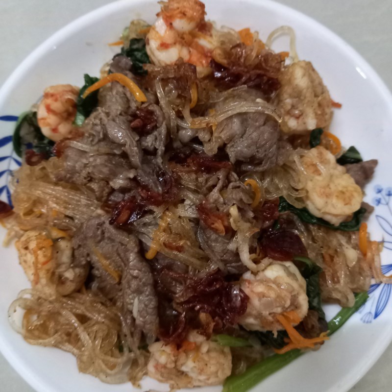 Bước 4 Thành phẩm Miến xào tôm thịt bò