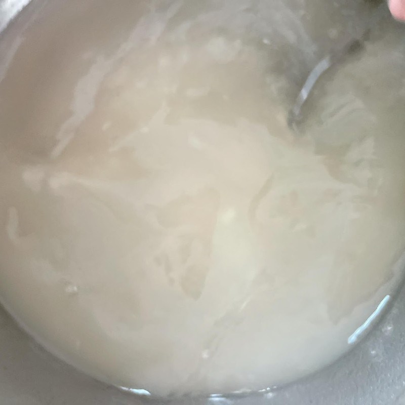 Bước 1 Trộn bột rau câu Bánh Trung Thu rau câu socola nhân bánh flan