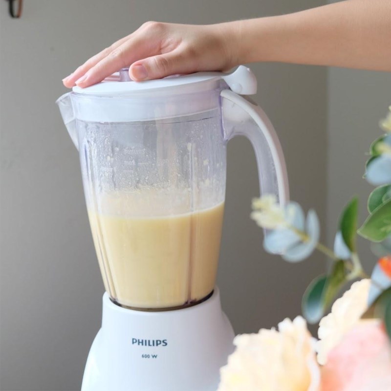 Bước 3 Xay nhuyễn đậu xanh Bánh trung thu dẻo nhân đậu xanh