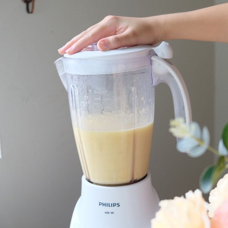 Bước 3 Xay nhuyễn đậu xanh Bánh trung thu dẻo nhân trà xanh