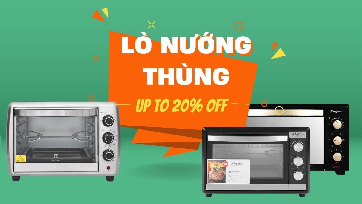 Lò nướng thùng khuyến mãi