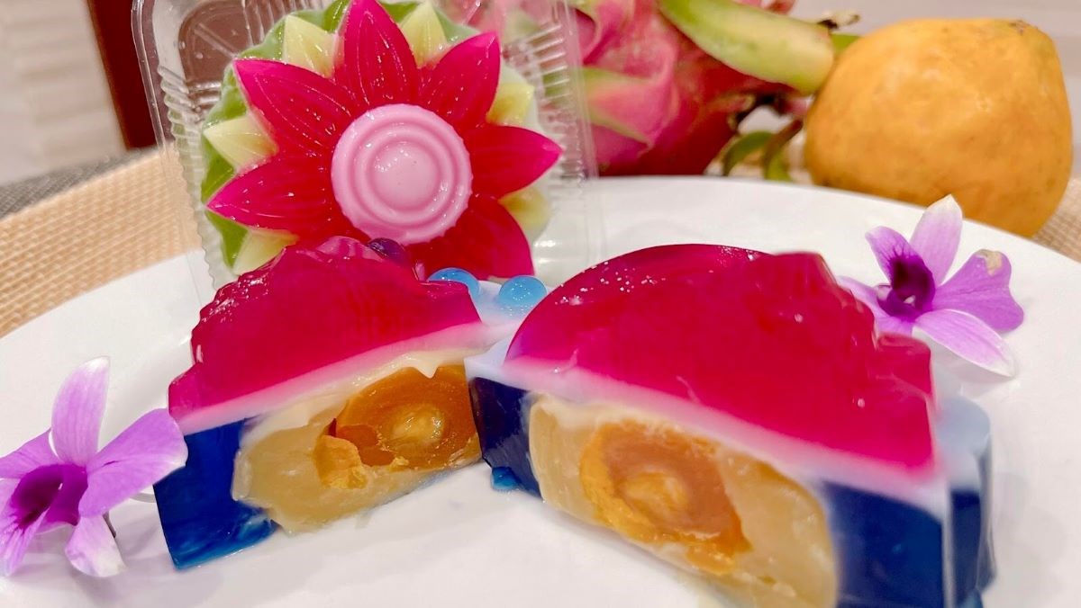 Bánh trung thu rau câu nhân đậu xanh