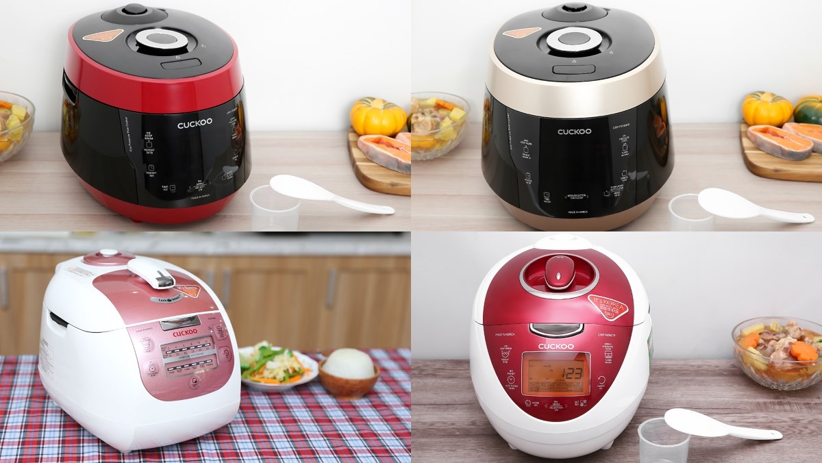 So sánh 5 nồi cơm điện tử áp suất Cuckoo