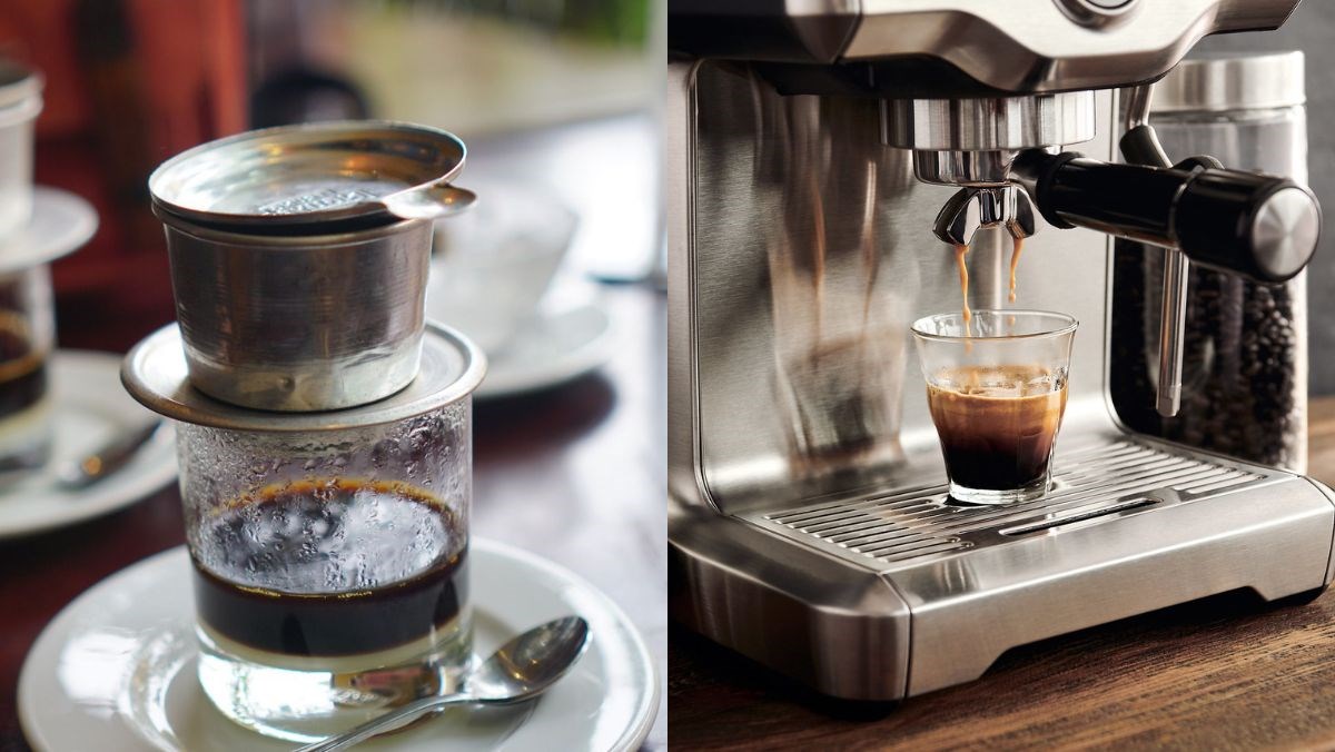 Sự khác biệt giữa cà phê pha máy và cà phê pha phin. Loại nào ngon ...