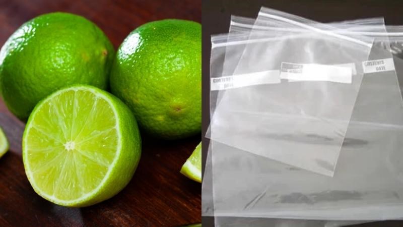 Cho chanh cắt dở vào túi zip kín trước khi cất tủ lạnh