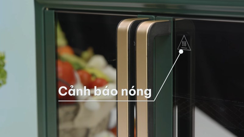Biểu tượng cảnh b&aacute;o n&oacute;ng tr&ecirc;n l&ograve; chi&ecirc;n kh&ocirc;ng dầu Kangaroo KG25AF2A  