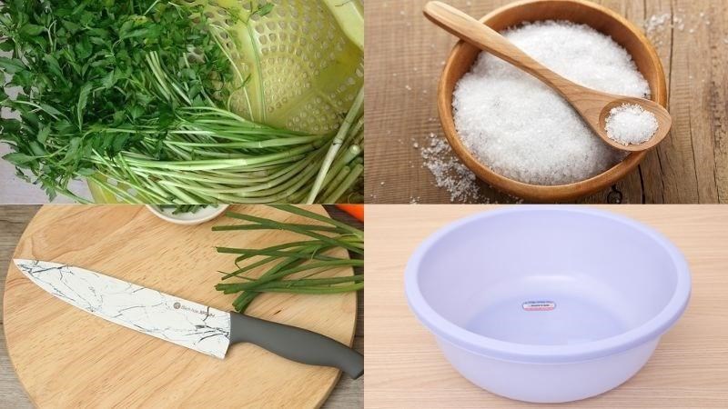 Nguy&ecirc;n liệu nhặt rau cần t&acirc;y