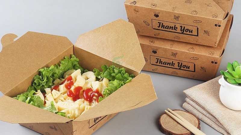 Hộp đựng thực phẩm bằng giấy dễ dàng in ấn logo, thương hiệu để quảng bá