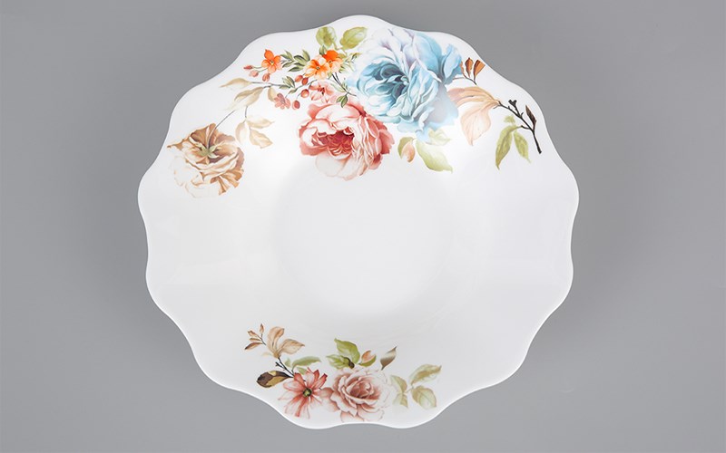 Dĩa s&acirc;u thủy tinh trắng 23 cm Delites HBSP90T