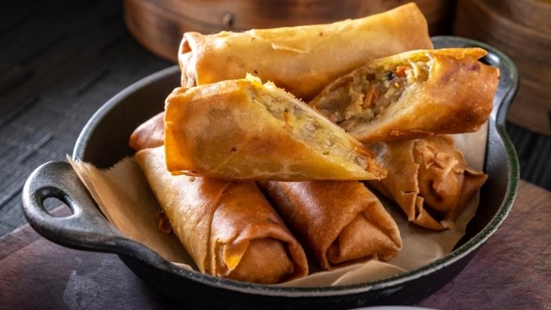 Chi&ecirc;n 2 lửa &aacute;p dụng phổ biến với m&oacute;n nem, khoai t&acirc;y chi&ecirc;n, g&agrave; r&aacute;n