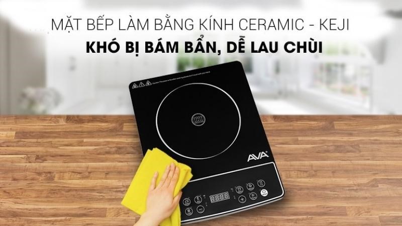 Mặt bếp bằng kính chịu lực, chịu nhiệt tốt