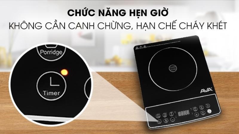 Chức năng hẹn giờ giúp bạn linh hoạt trong thời gian nấu nướng