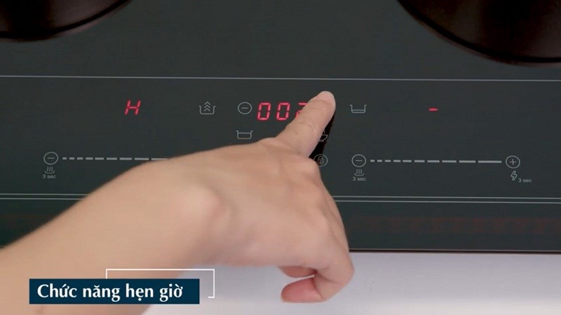 Chức năng hẹn giờ nấu của bếp từ đ&ocirc;i lắp &acirc;m Teka IBC 7320 D