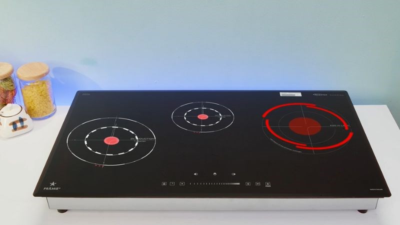 Bếp từ sẽ tự động nhận diện k&iacute;ch cỡ đ&aacute;y nồi