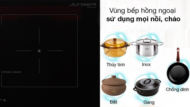 Vùng bếp hồng ngoại không kén nồi