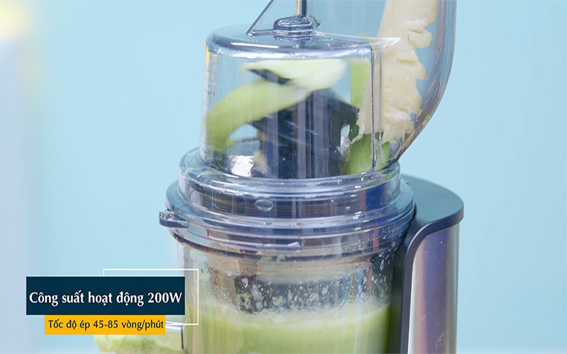 C&ocirc;ng suất v&agrave; tốc độ &eacute;p của m&aacute;y &eacute;p chậm Crystal GS-137L