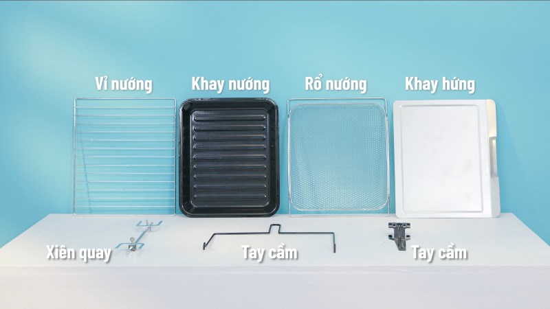 C&aacute;c phụ kiện đi k&egrave;m l&ograve; nướng Galanz KF1830ELQ-H12U