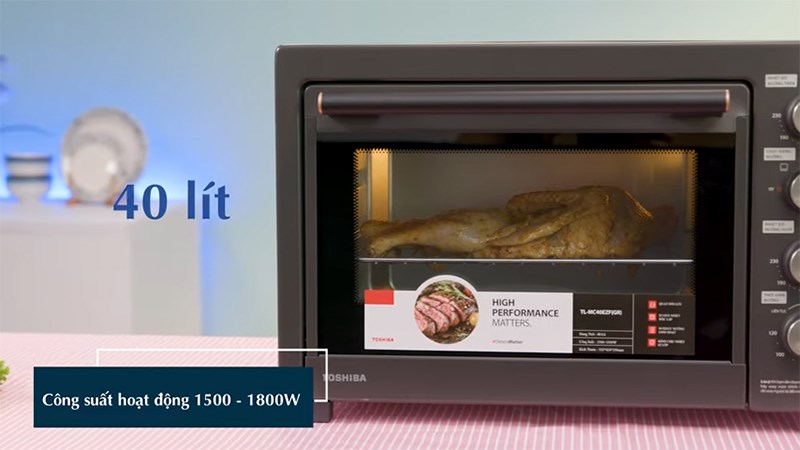 C&ocirc;ng suất của l&ograve; nướng Toshiba TL-MC40EZF(GR) 40 l&iacute;t