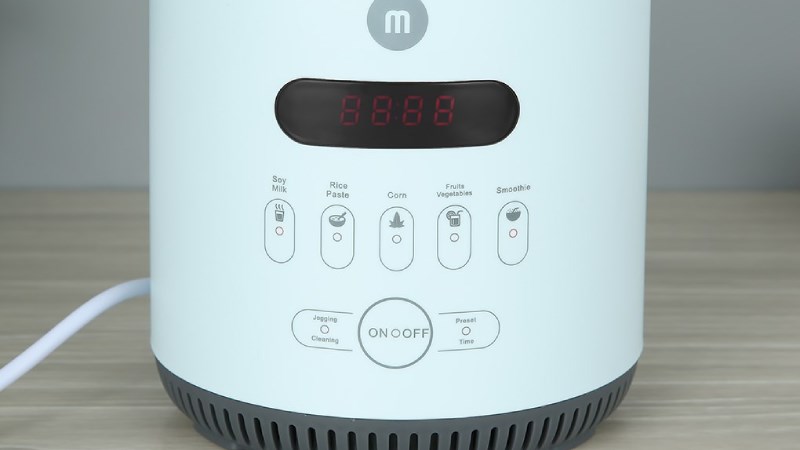 Bảng điều khiển tiếng Anh của của máy làm sữa hạt Mishio MK316