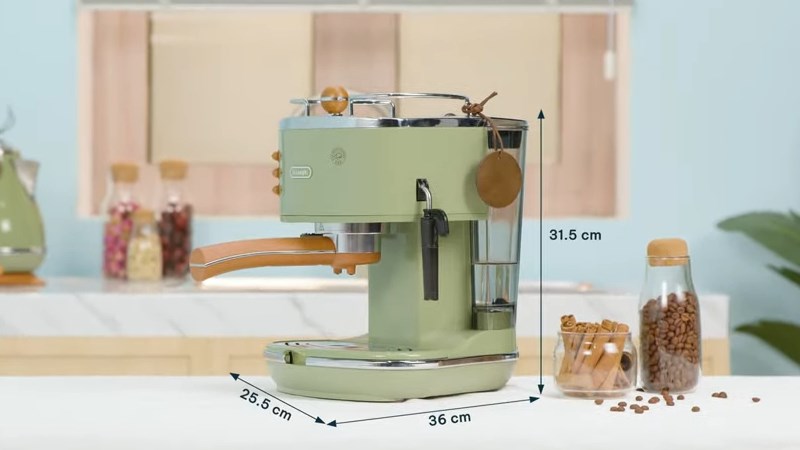 M&aacute;y pha c&agrave; ph&ecirc; Delonghi ECOV311.GR c&oacute; k&iacute;ch thước nhỏ 