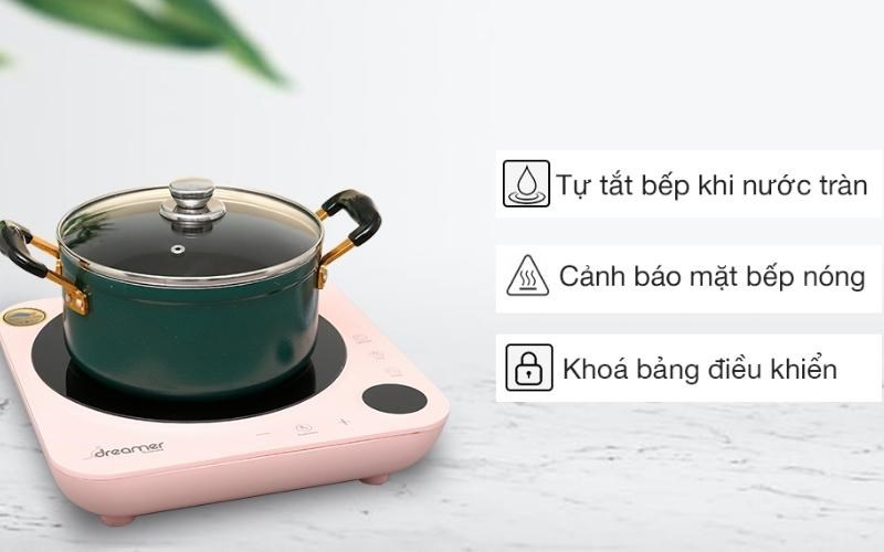 Cảnh báo nhiệt độ mặt bếp nóng giúp hạn chế nguy cơ bị bỏng