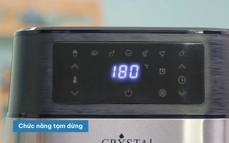 Nồi chi&ecirc;n kh&ocirc;ng dầu Crystal TXG-S5T14 c&oacute; chức năng tạm dừng