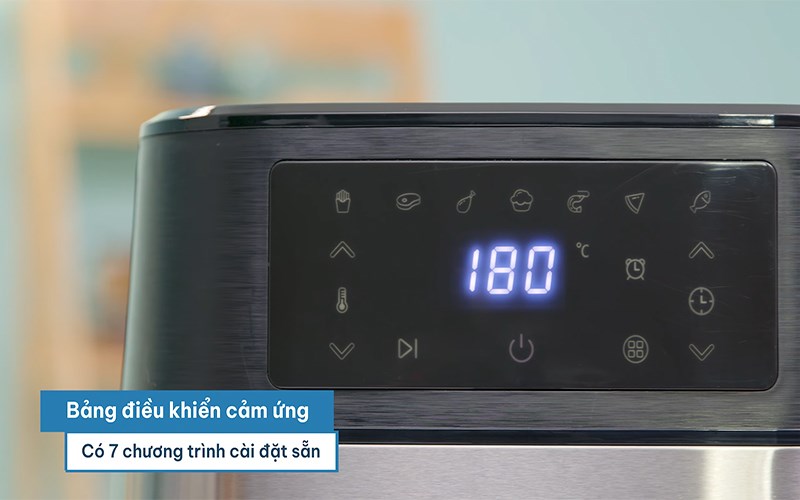 Nồi chi&ecirc;n kh&ocirc;ng dầu Crystal TXG-S5T14 d&ugrave;ng bảng điều khiển cảm ứng