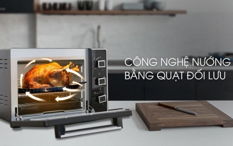 C&ocirc;ng nghệ nướng bằng quạt đối lưu cho ra th&agrave;nh phẩm thức ăn ch&iacute;n, v&agrave;ng gi&ograve;n