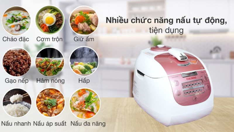 Chức năng của nồi cơm điện tử &aacute;p suất Cuckoo 1.8 l&iacute;t CRP-G1015M