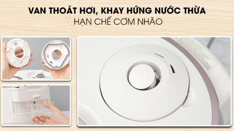 Van tho&aacute;t hơi v&agrave; khay hứng nước của nồi cơm điện tử &aacute;p suất Cuckoo 1.8 l&iacute;t CRP - PK1000S/P2PIVNCV