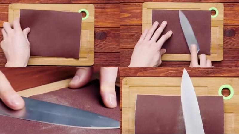 C&aacute;ch m&agrave;i dao bằng giấy nh&aacute;m