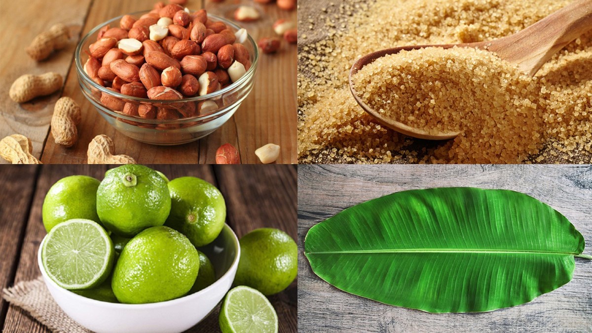 Nguyên liệu món ăn kẹo lạc (kẹo đậu phộng)