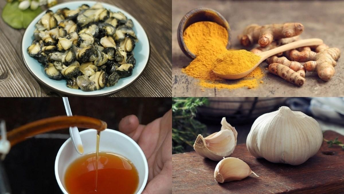 Nguyên liệu món ăn ốc bươu xào sả