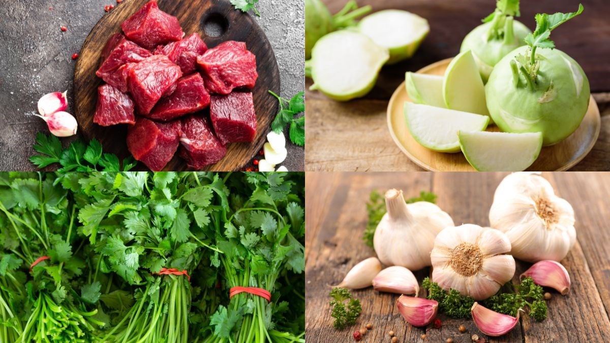 Nguyên liệu món ăn 2 cách làm su hào xào thịt bò