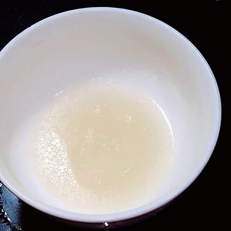 Bước 1 Ngâm gelatin Cheesecake trà xanh (matcha) oreo