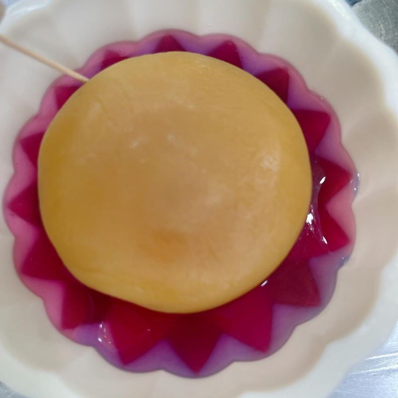 Bước 6 Cho hỗn hợp vào khuôn Bánh trung thu rau câu nhân đậu xanh