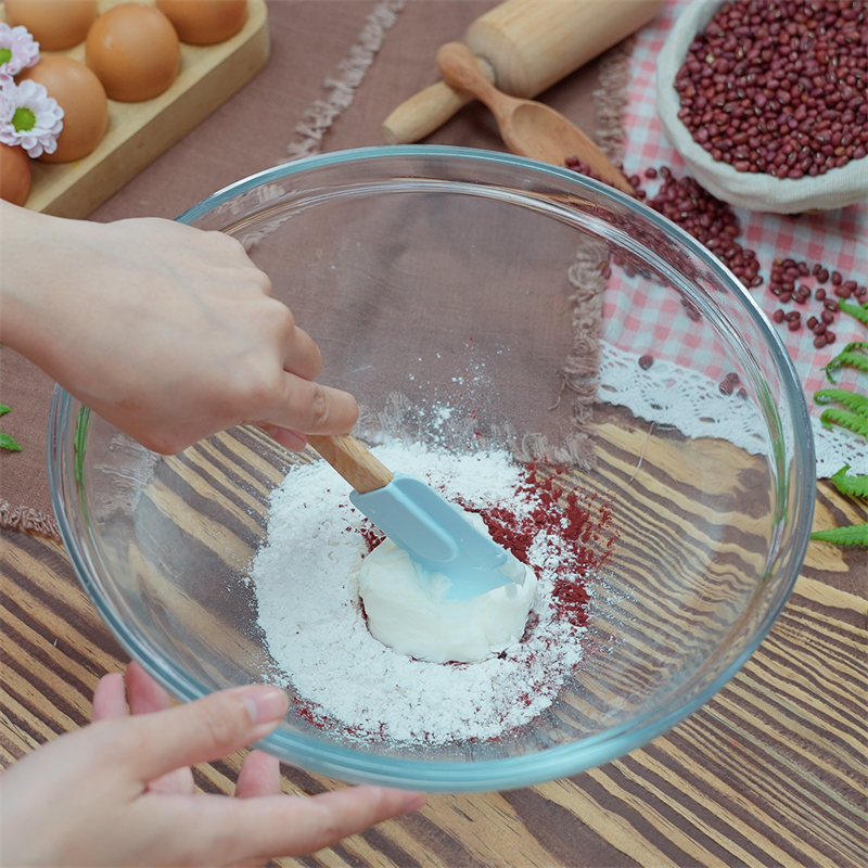 Bước 2 Làm bột dầu Bánh hoa đào ngàn lớp nhân đậu đỏ