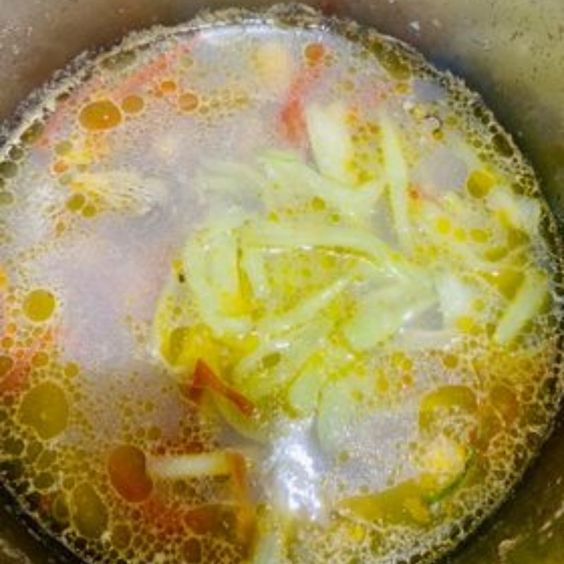Bước 3 Nấu canh hàu dọc mùng Canh hàu