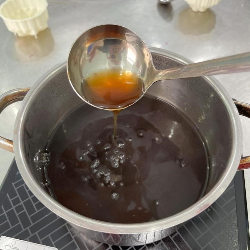 Bước 2 Nấu rau câu Bánh Trung Thu rau câu cà phê nhân bánh flan