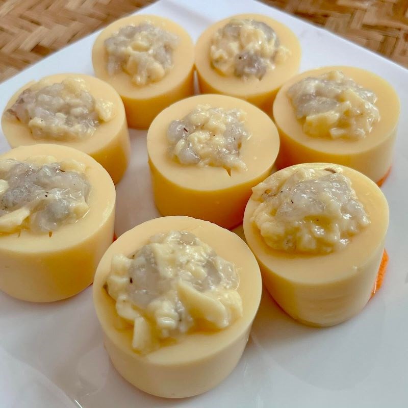 Bước 4 Nhồi nhân Đậu hũ hấp tôm
