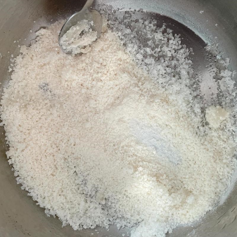 Bước 1 Pha bột rau câu Bánh Trung Thu rau câu cà phê nhân bánh flan