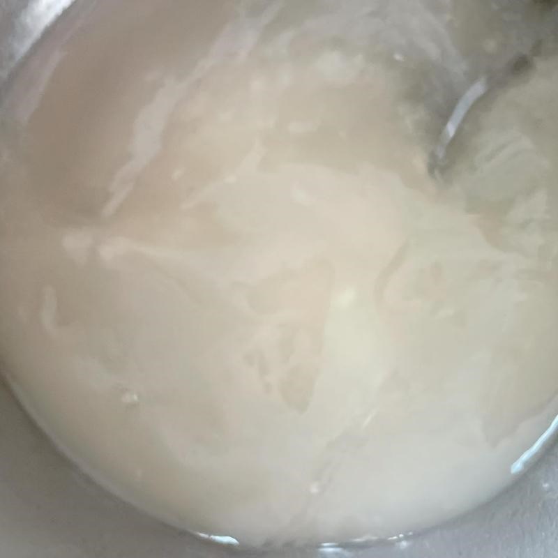 Bước 1 Pha bột rau câu Bánh Trung Thu rau câu cà phê nhân bánh flan