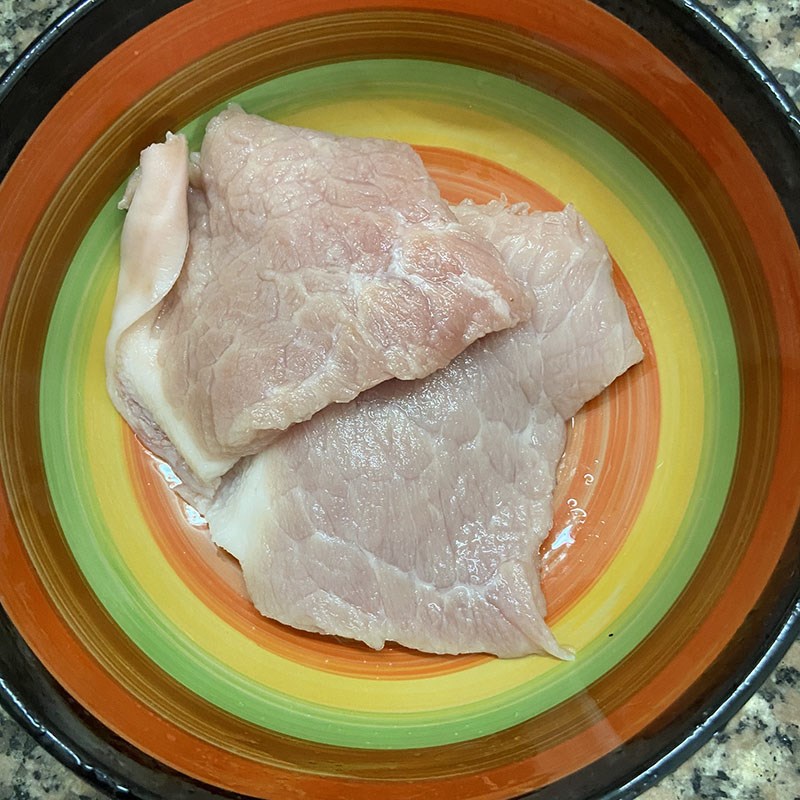 Bước 1 Sơ chế nguyên liệu Bánh tráng cuốn thịt heo